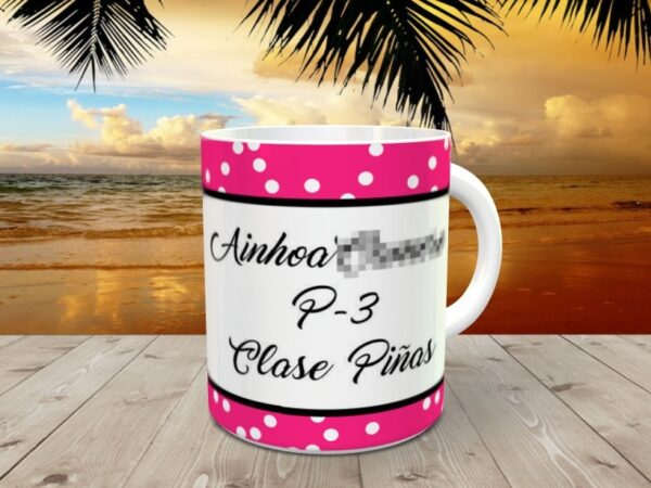 Taza personalizada para desayuno Minnie lado derecho