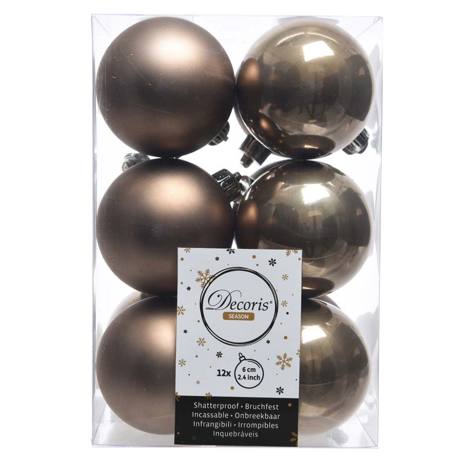 Bola de navidad, muestra color marrón helado