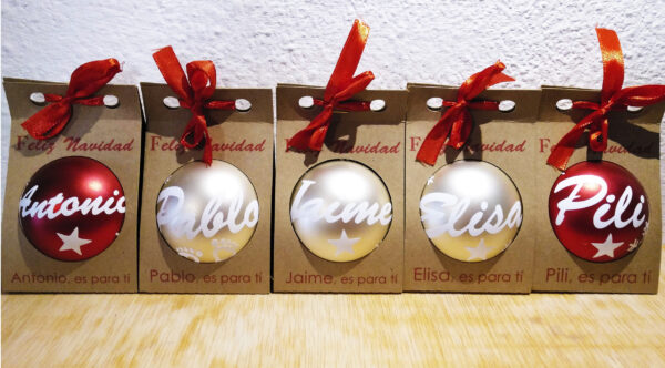 pedido bolas de navidad lausearte con dibujos