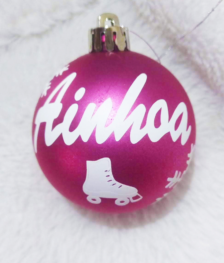 Bola de navidad, muestra de adorno patín
