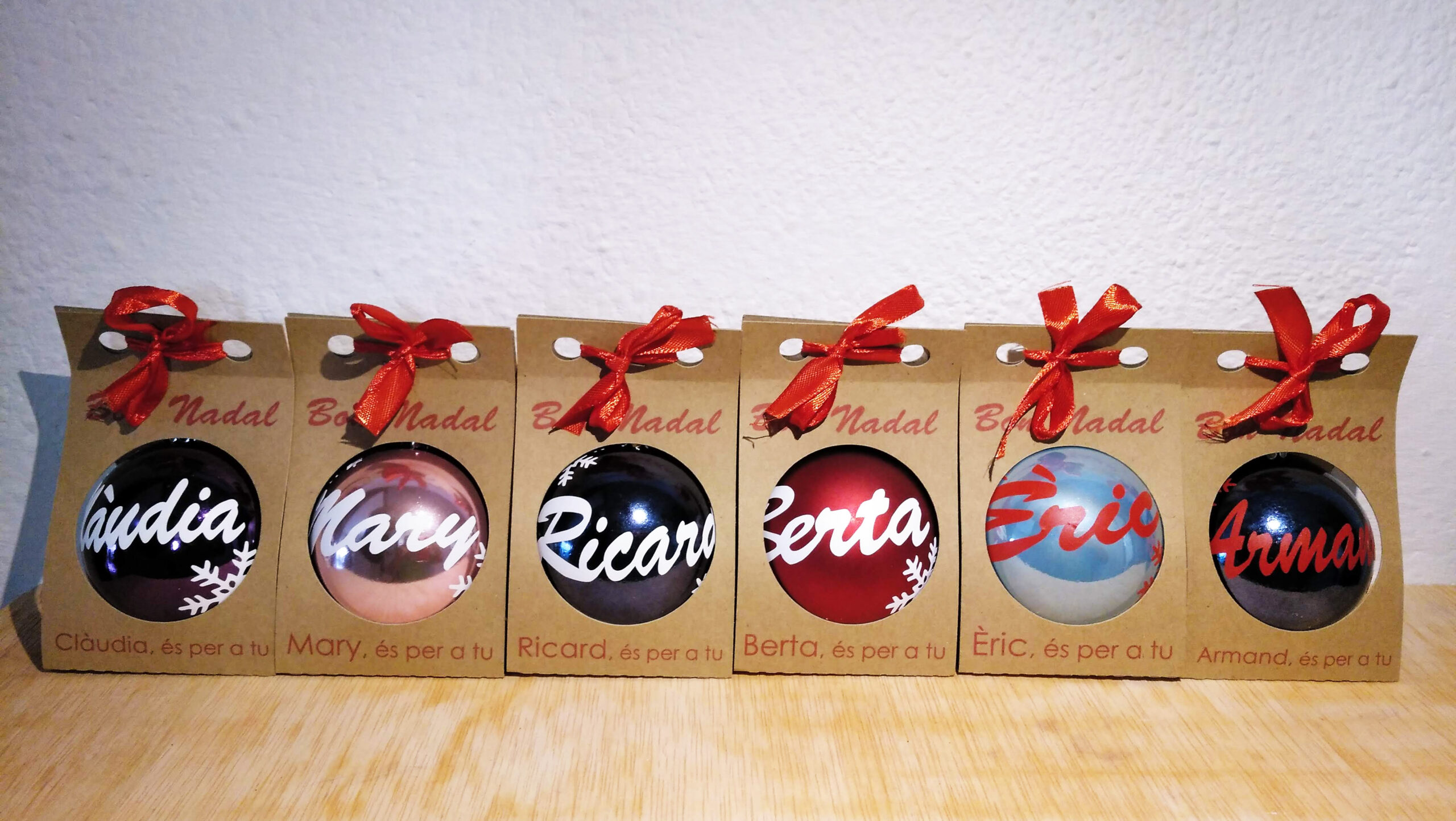 Bolas de navidad con nombre