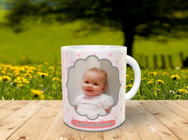 Taza personalizada con foto para bautizo - Imagen 6