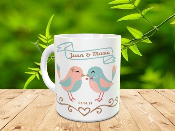 Taza boda con nombre y fecha - Imagen 2