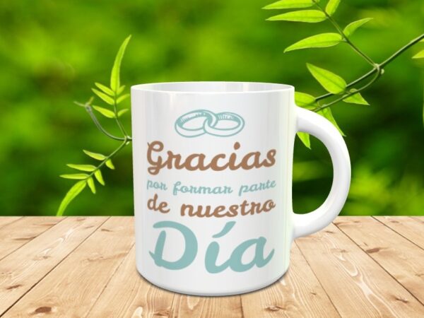 Taza boda con nombre y fecha - Imagen 3