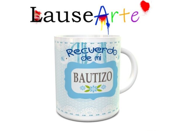 Taza personalizada para bautizo niño 11 - Imagen 3