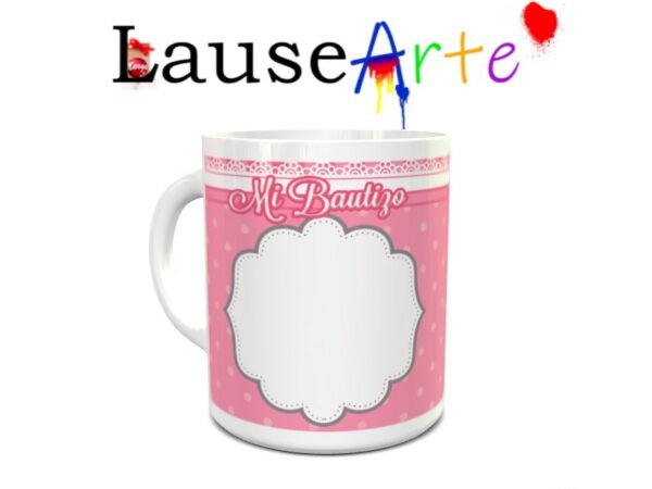 Taza personalizada para bautizo niña 12 - Imagen 2
