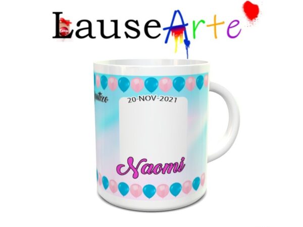 Taza personalizada para bautizo niño 14 - Imagen 4