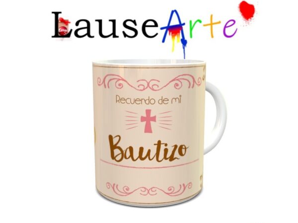 Taza personalizada con foto para bautizo 1 - Imagen 3