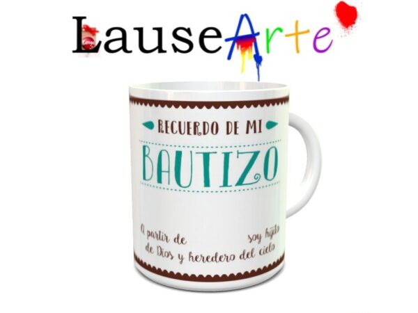Taza personalizada para bautizo niño/a 21 - Imagen 3
