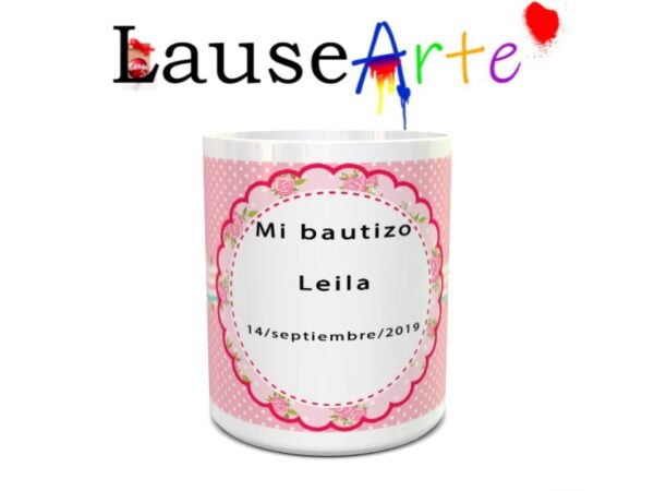 Taza personalizada para bautizo niña 6 - Imagen 2