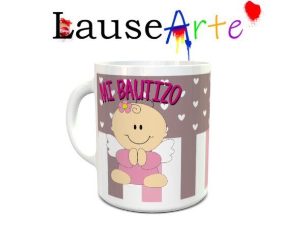 Taza personalizada para bautizo niña 9 - Imagen 2